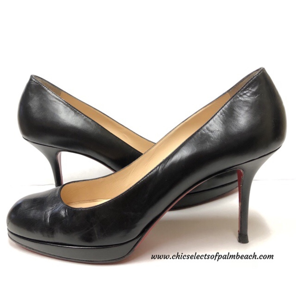 CHRISTIAN LOUBOUTIN SIMPLE LEATHER PUMPS SIZE 42